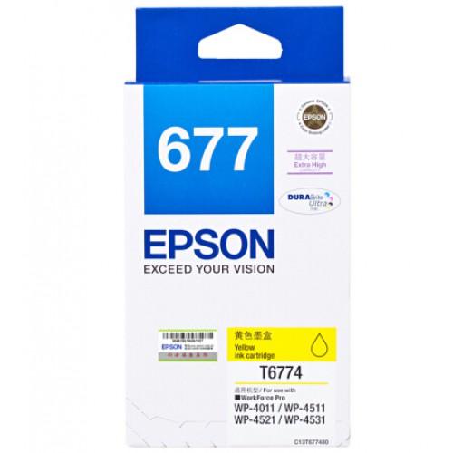 愛普生（EPSON）T6774黃色墨盒 （适用(yòng)WP-4511/4521/4011機型）4系黃色大容量T6774